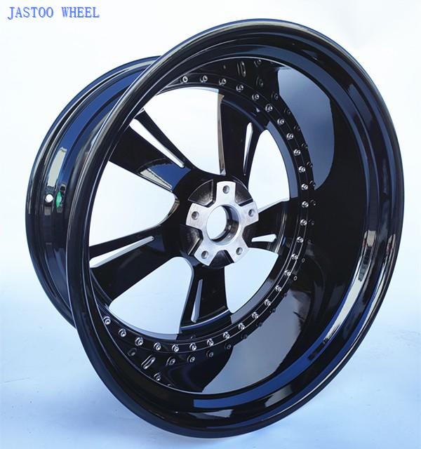 Gloss Black 23*10.5 Inch Forged Alloy Car Wheels For Bentley